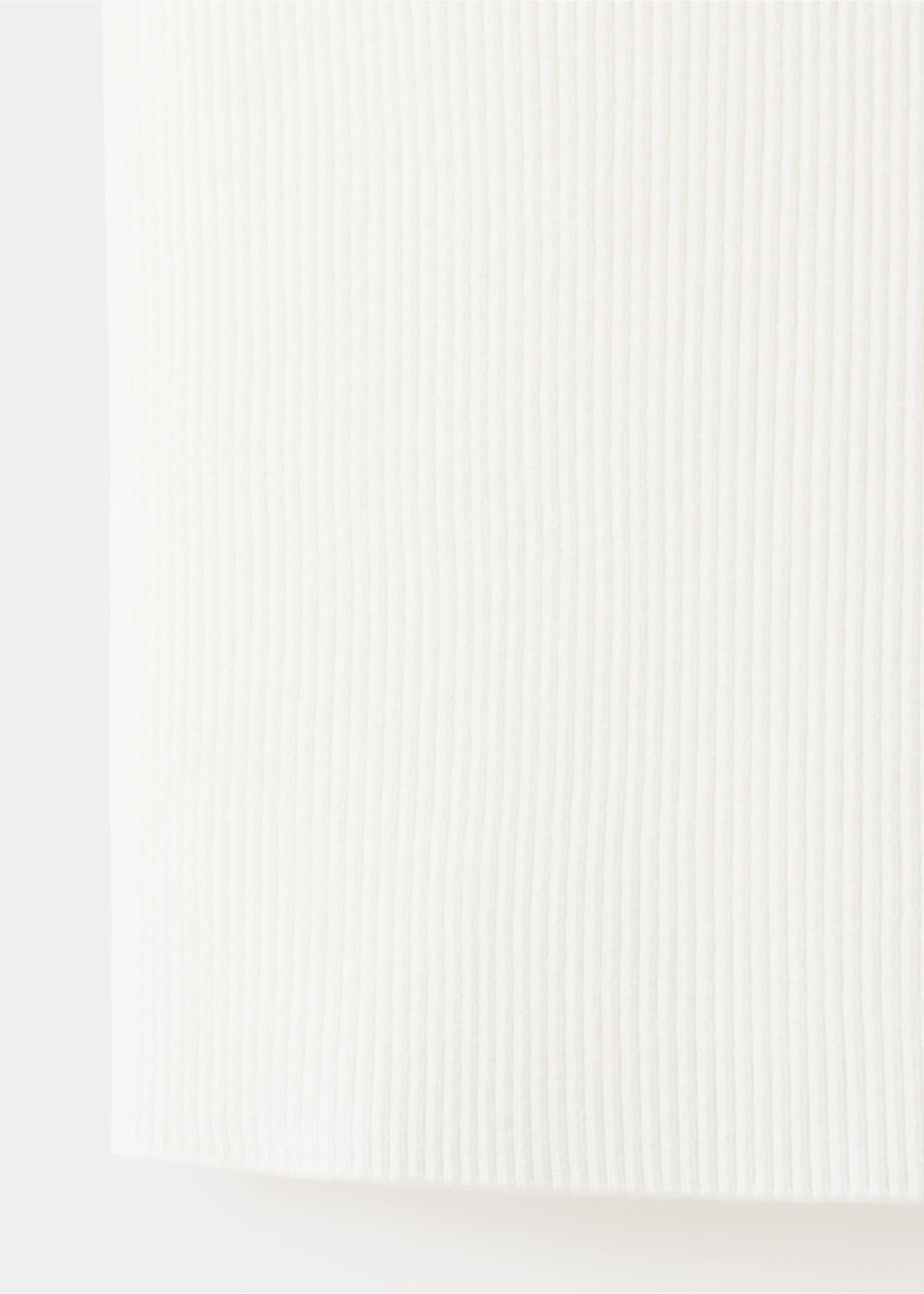 Ribbed top with lace detail - Details of the article 0, Ecru. Ref: 37051377-00.
