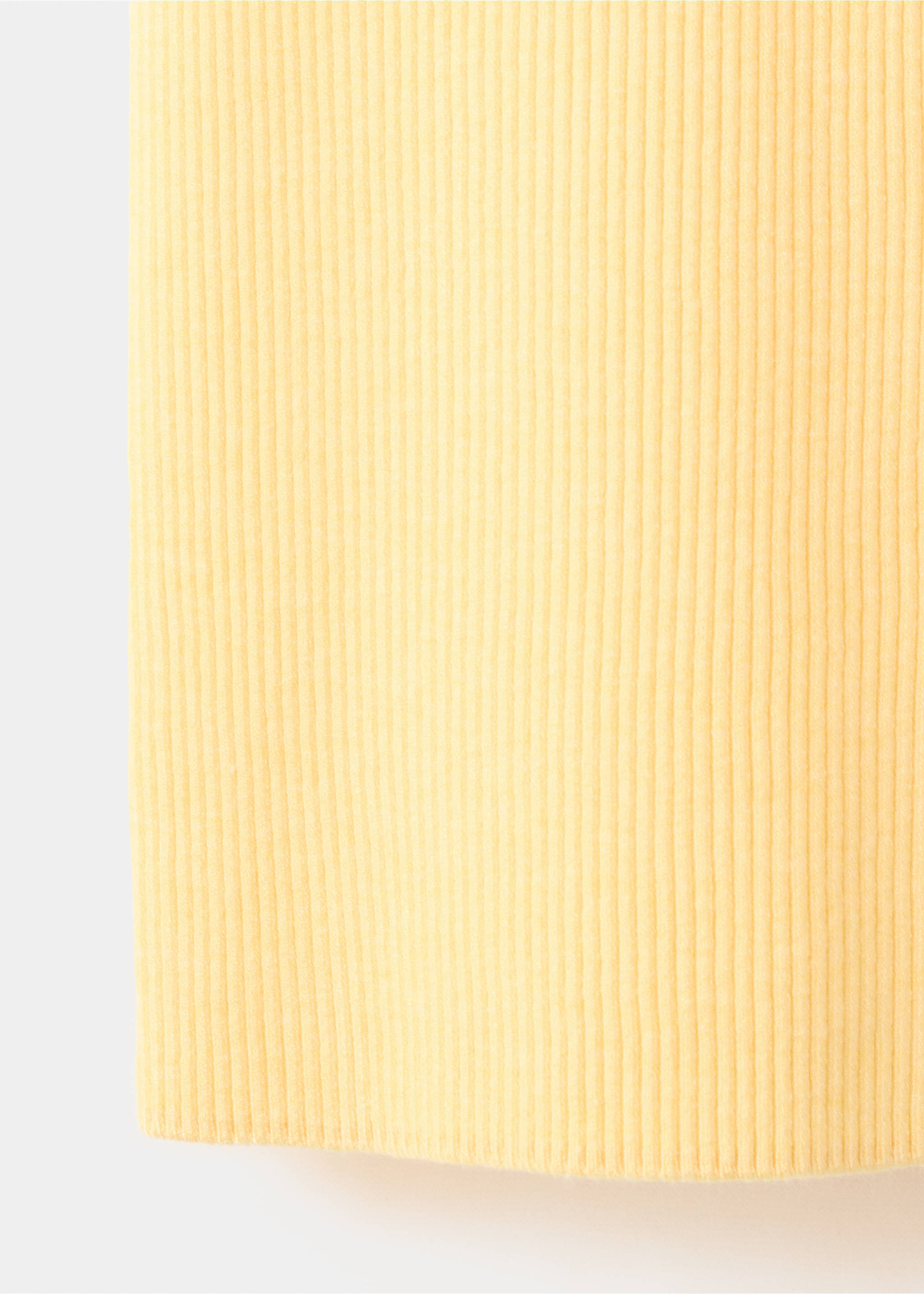 Top côtelé détail dentelle - Détail de l'article 0, Jaune pastel. Ref: 37051377-00.
