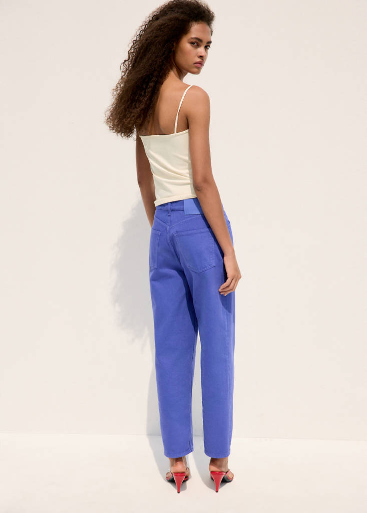 Fitted top with thin straps — Ecru