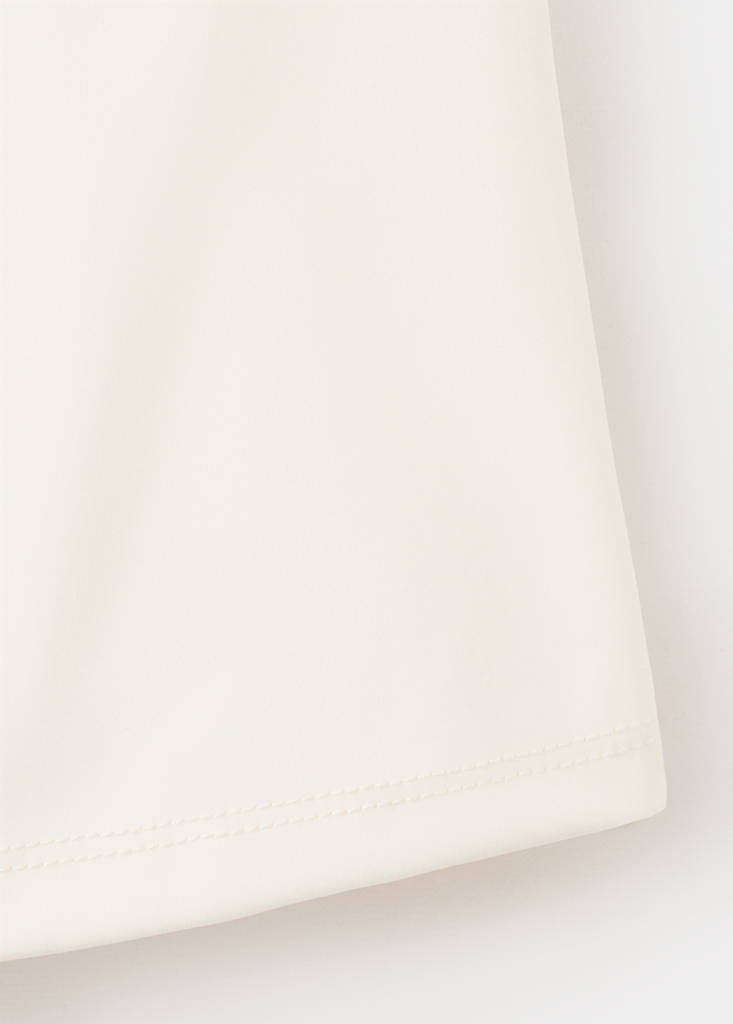 Fitted top with thin straps — Ecru