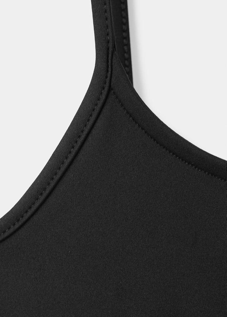 Fitted top with thin straps — Black