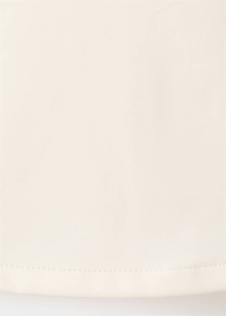 Fitted V-neck top — Ecru