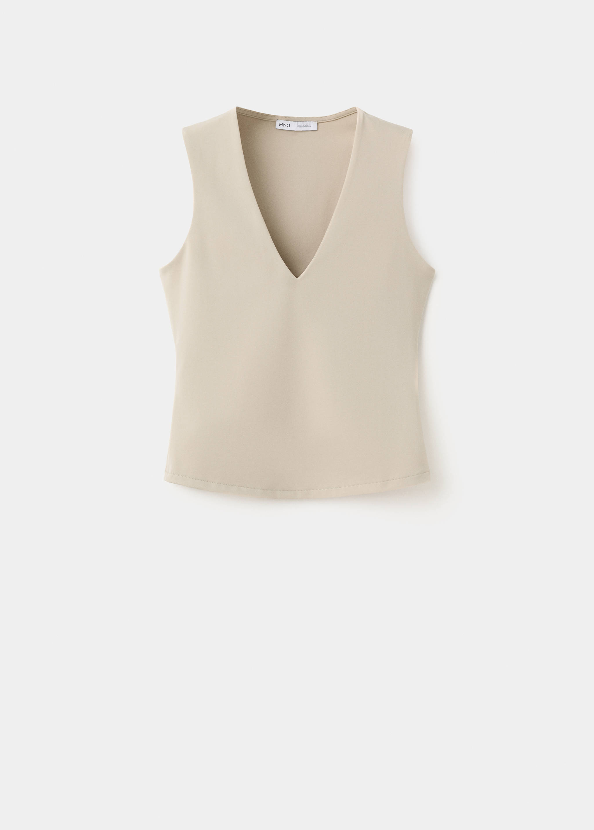 Fitted V-neck top - Article without model