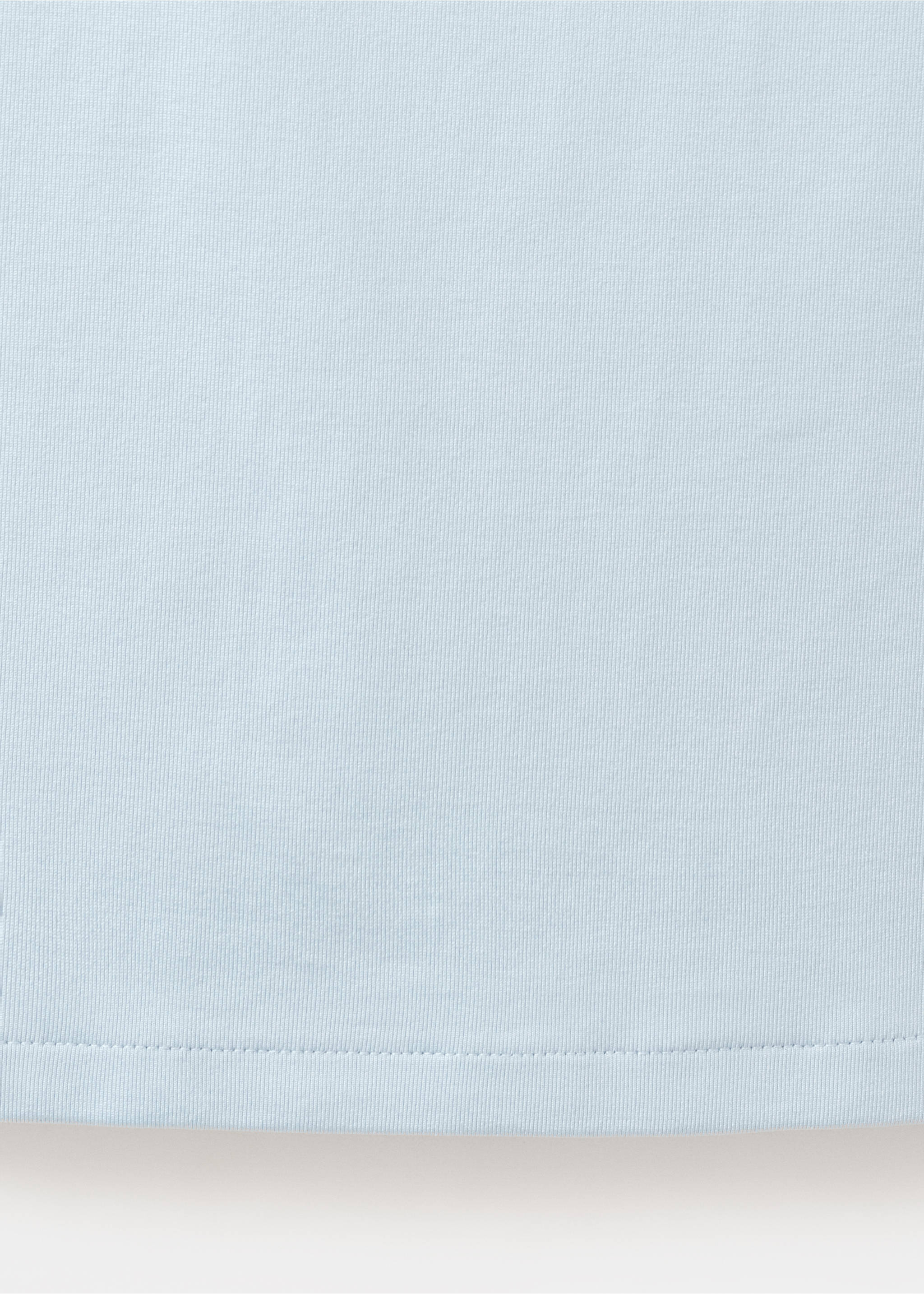 Fitted V-neck top - Details of the article 0, Sky Blue. Ref: 37051379-00.