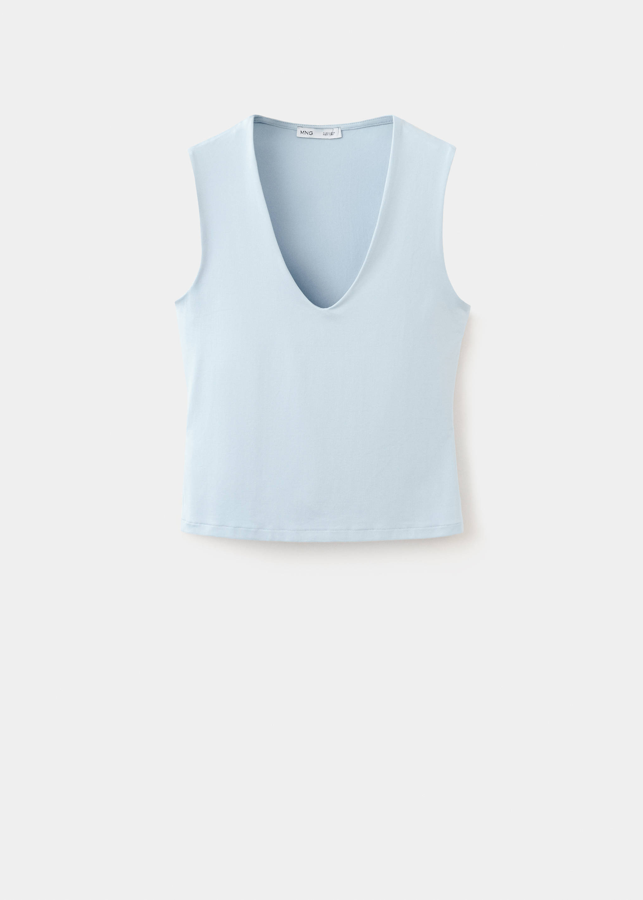 Fitted V-neck top - Article without model