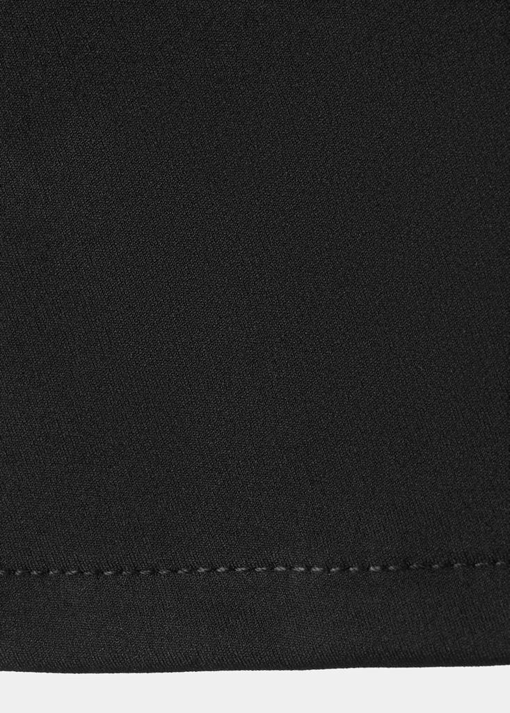 Fitted V-neck top — Black