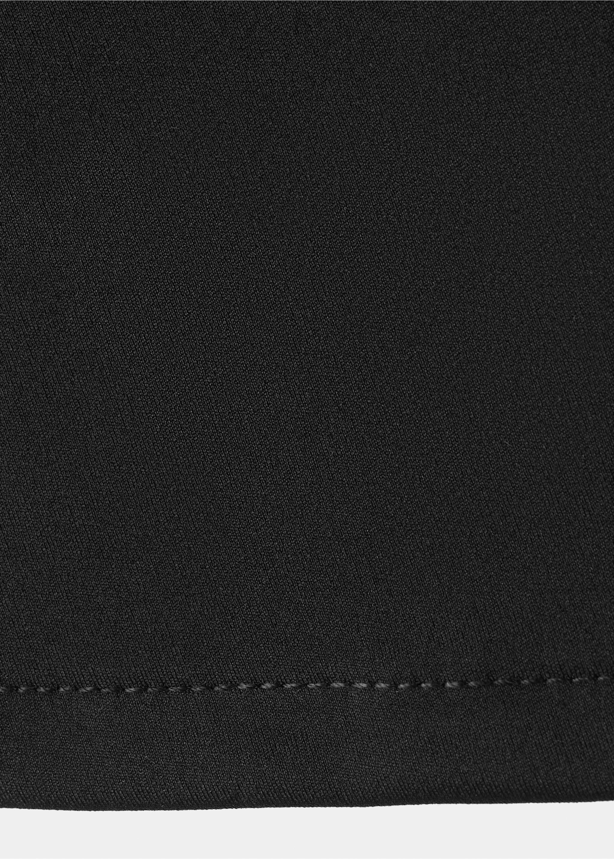 Fitted V-neck top - Details of the article 0, Black. Ref: 37051379-00.