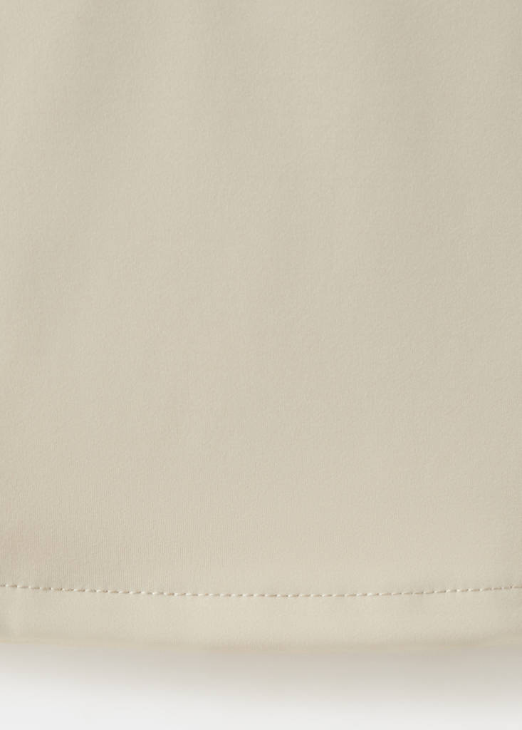 Fitted V-neck top — Light/Pastel Brown