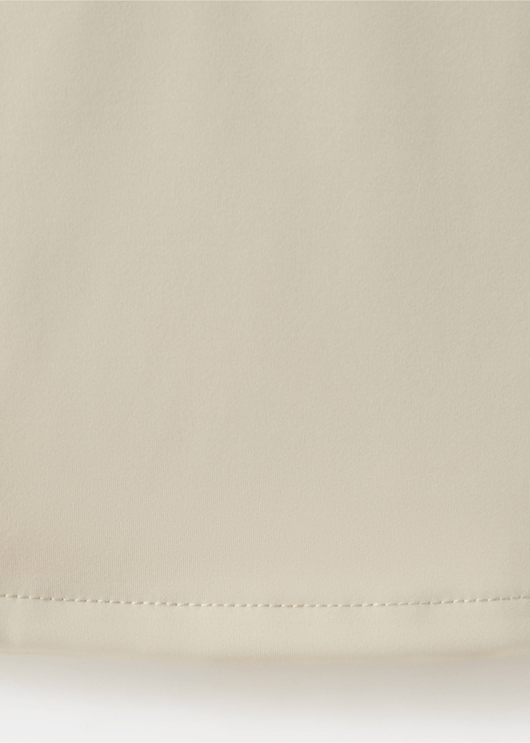 Fitted V-neck top - Details of the article 0, Light/Pastel Brown. Ref: 37051379-00.
