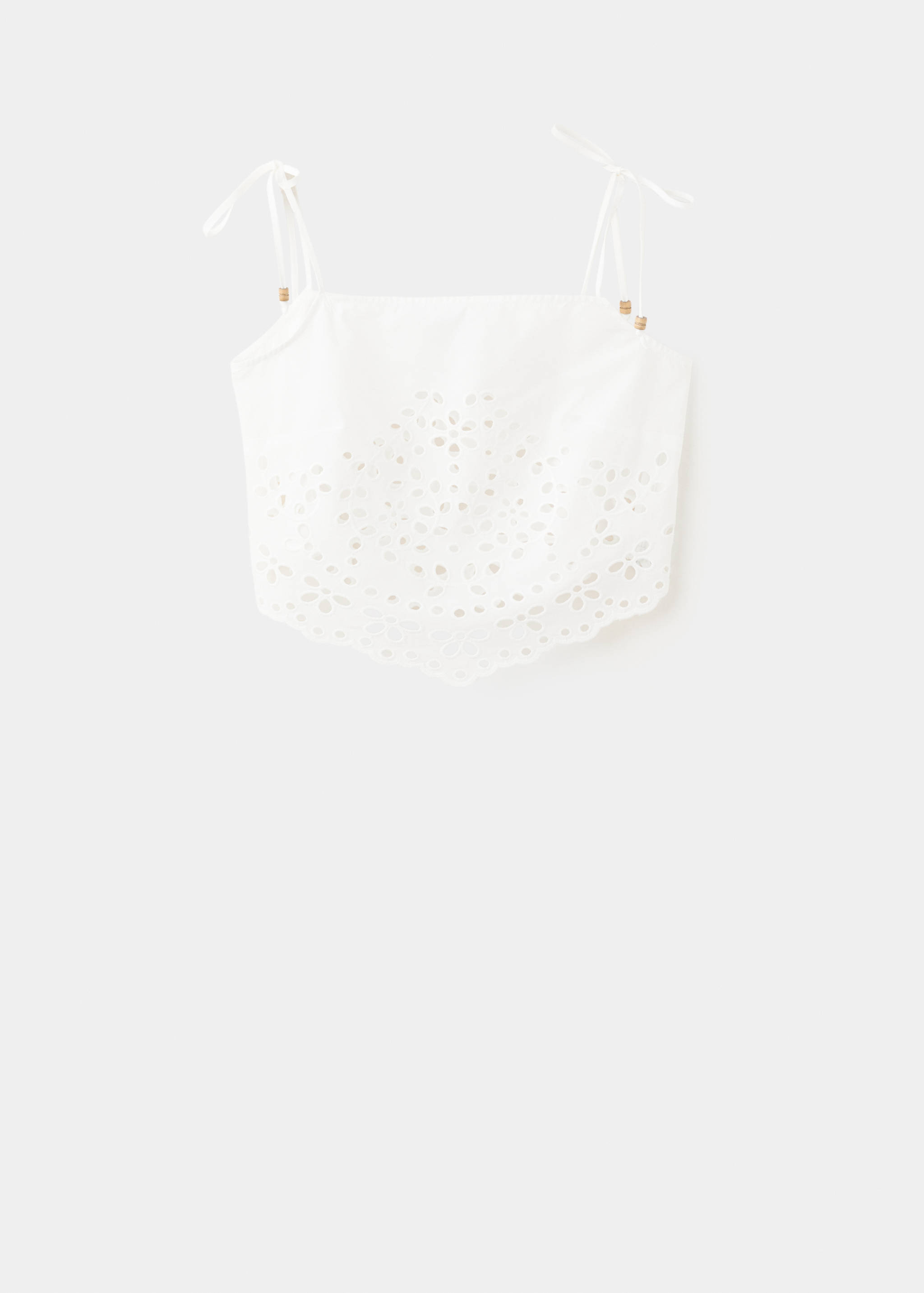 Embroidered open-work top - Article without model