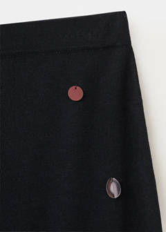 Midi sequin knit skirt — Black 7