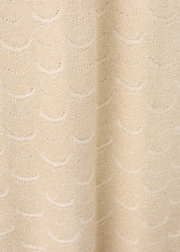 Knit dress with bead embellishments — Gold