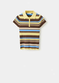 Striped rib sweater — Pastel Yellow 6