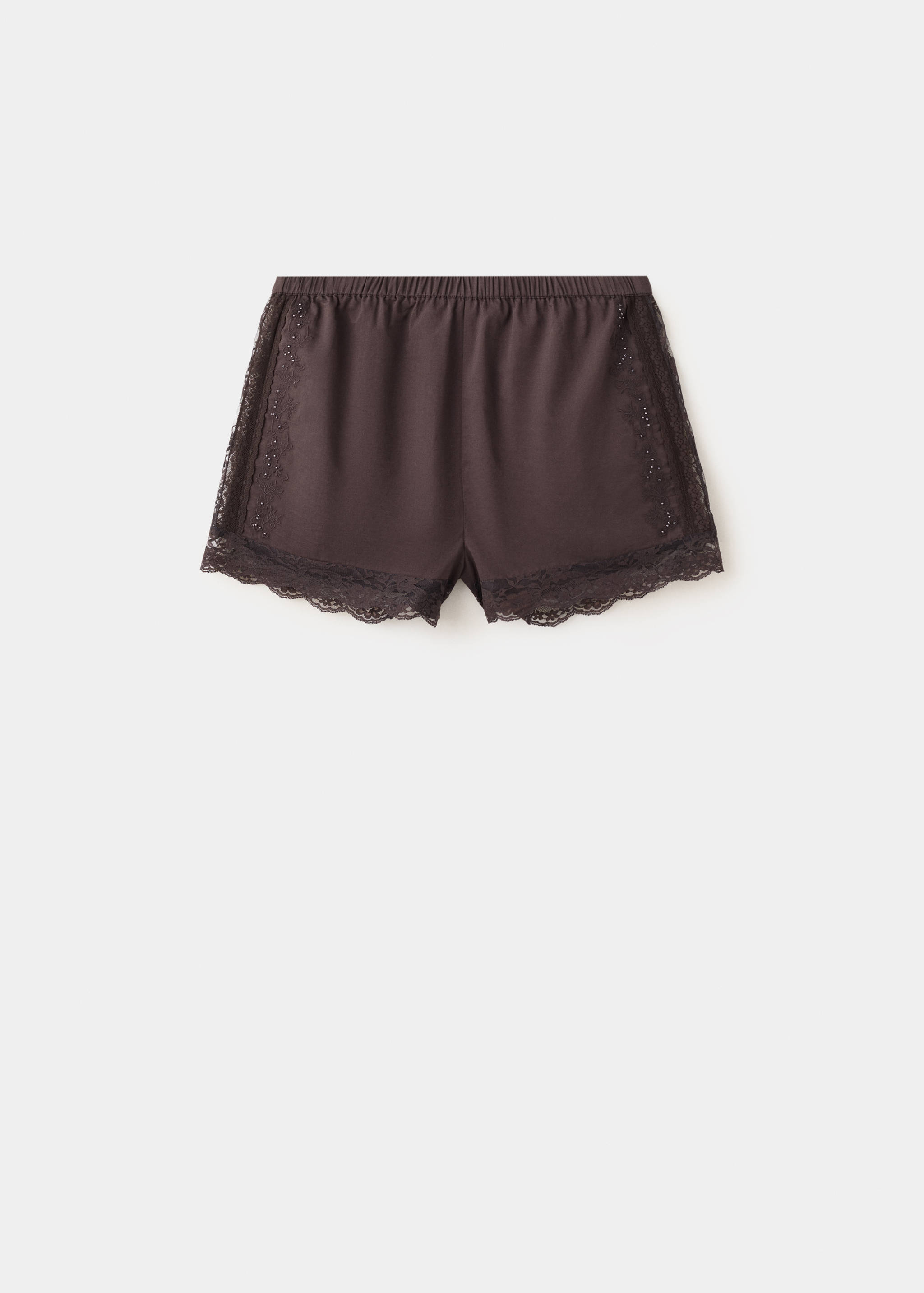 Shorts rectes detall blonda - Article sense model
