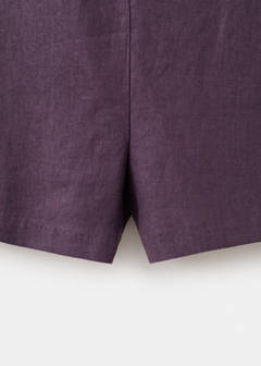 Linen jumpsuit with open back — Purple 8
