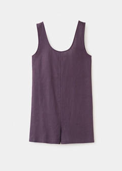 Linen jumpsuit with open back — Purple 5