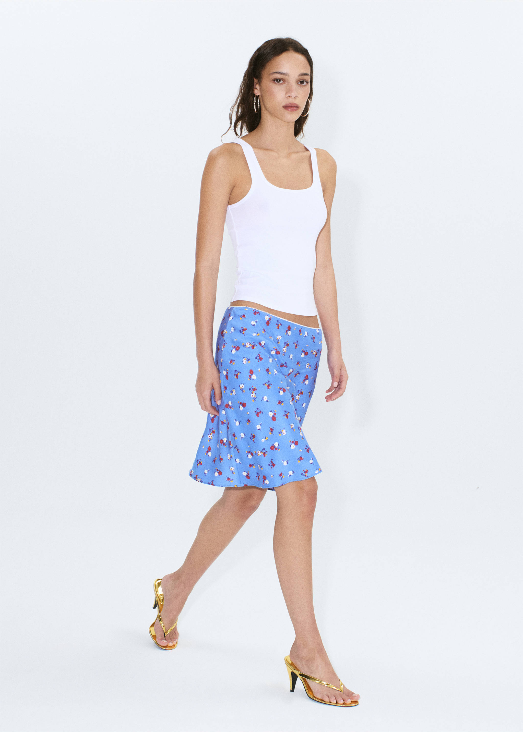 Fitted tank top - General plane, White. Ref: 37051390-00.