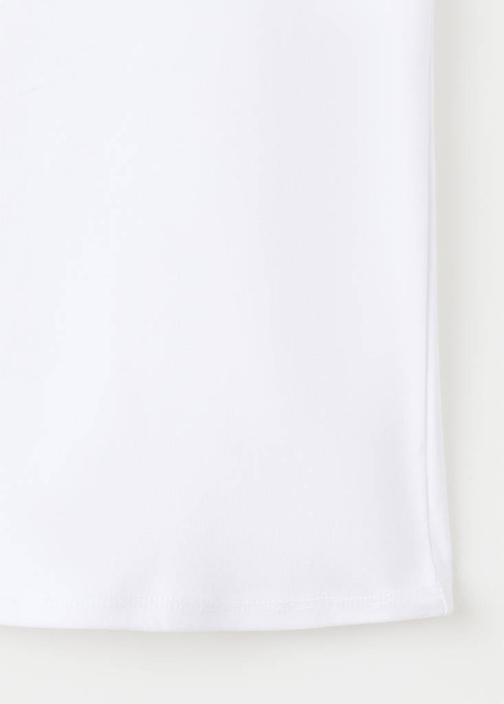 Fitted spaghetti strap top — White