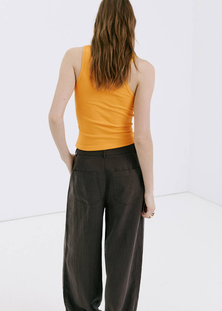 Fitted spaghetti strap top — Clementine