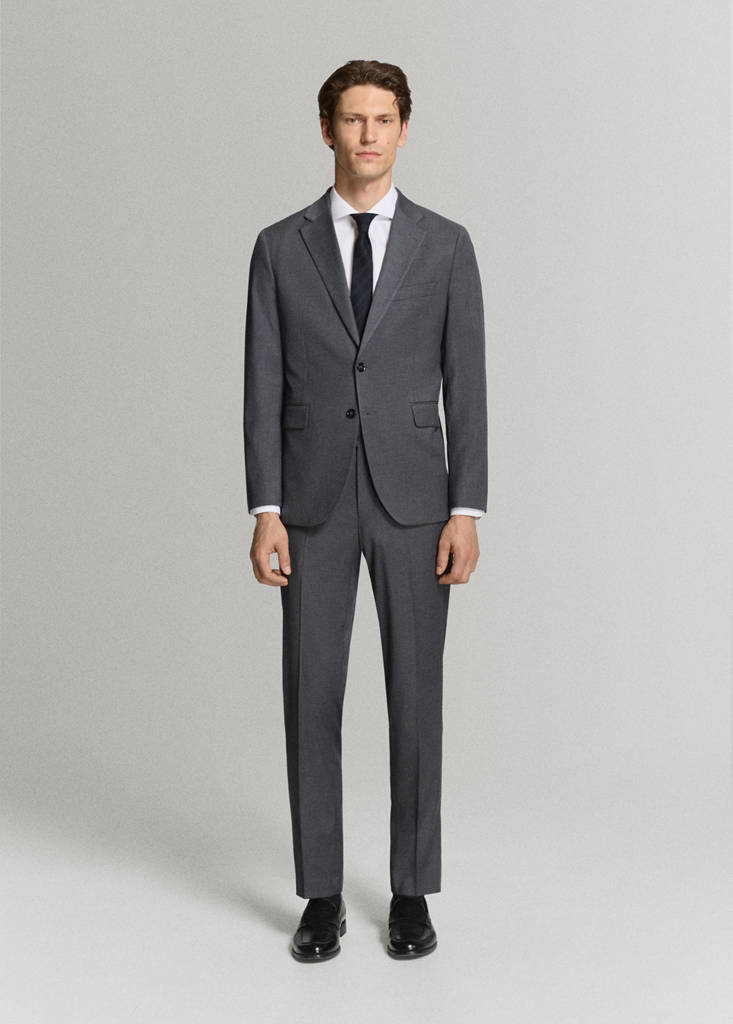 Koszula garniturowa 100% bawełna regular fit biały - Mężczyzna - XS - MANGO MAN