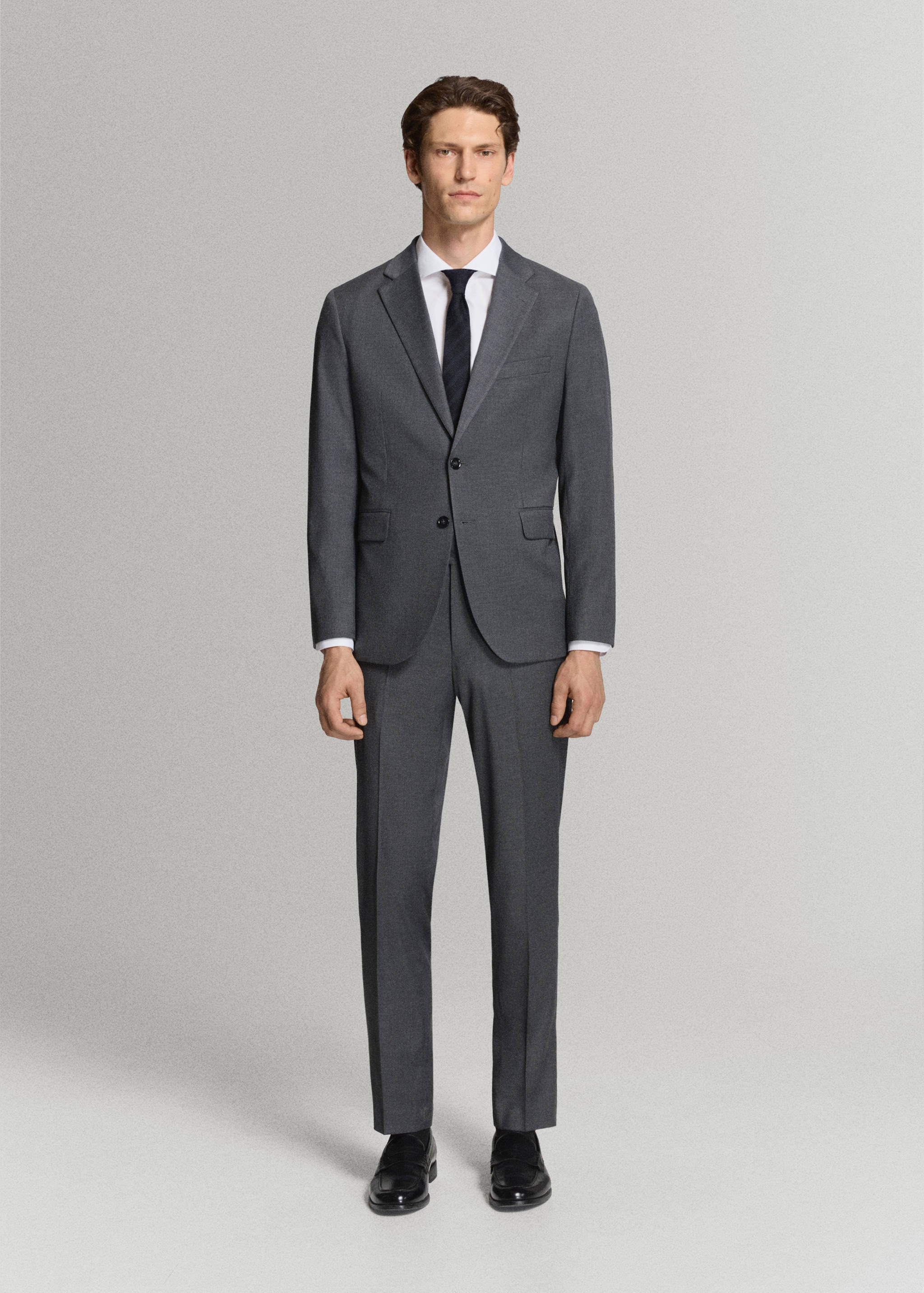100% cotton regular fit suit shirt - General plane