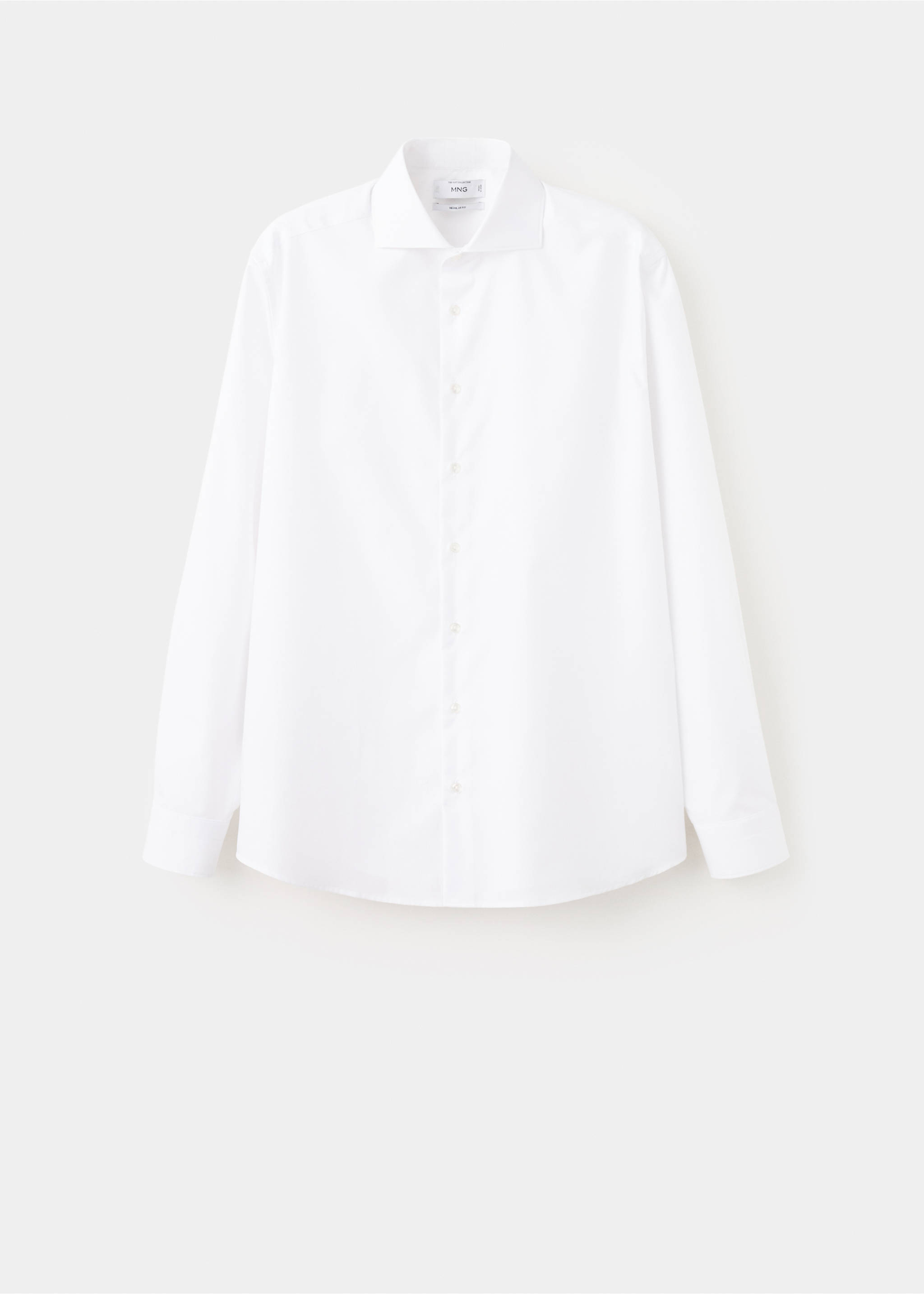 100% cotton regular fit suit shirt - Article without model, White. Ref: 37051398-00.