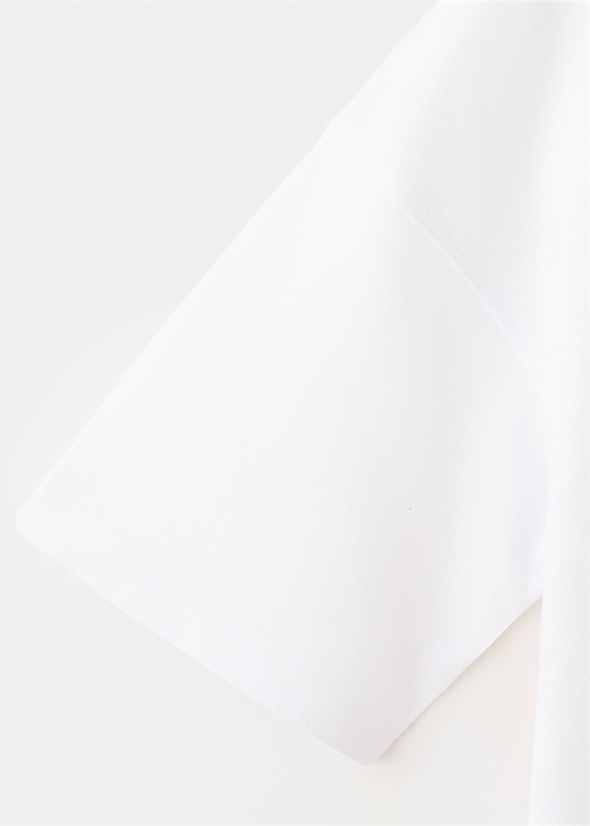 Printed cotton-blend t-shirt - Details of the article 0, White. Ref: 37051399-00.