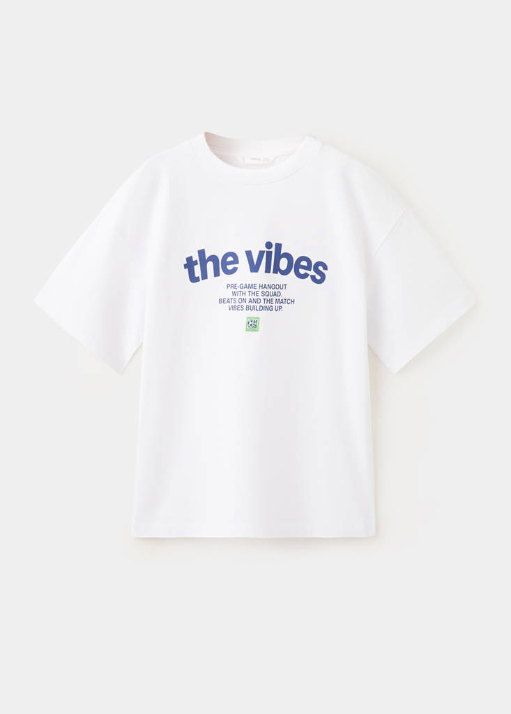 Oversized printed cotton T-shirt — White