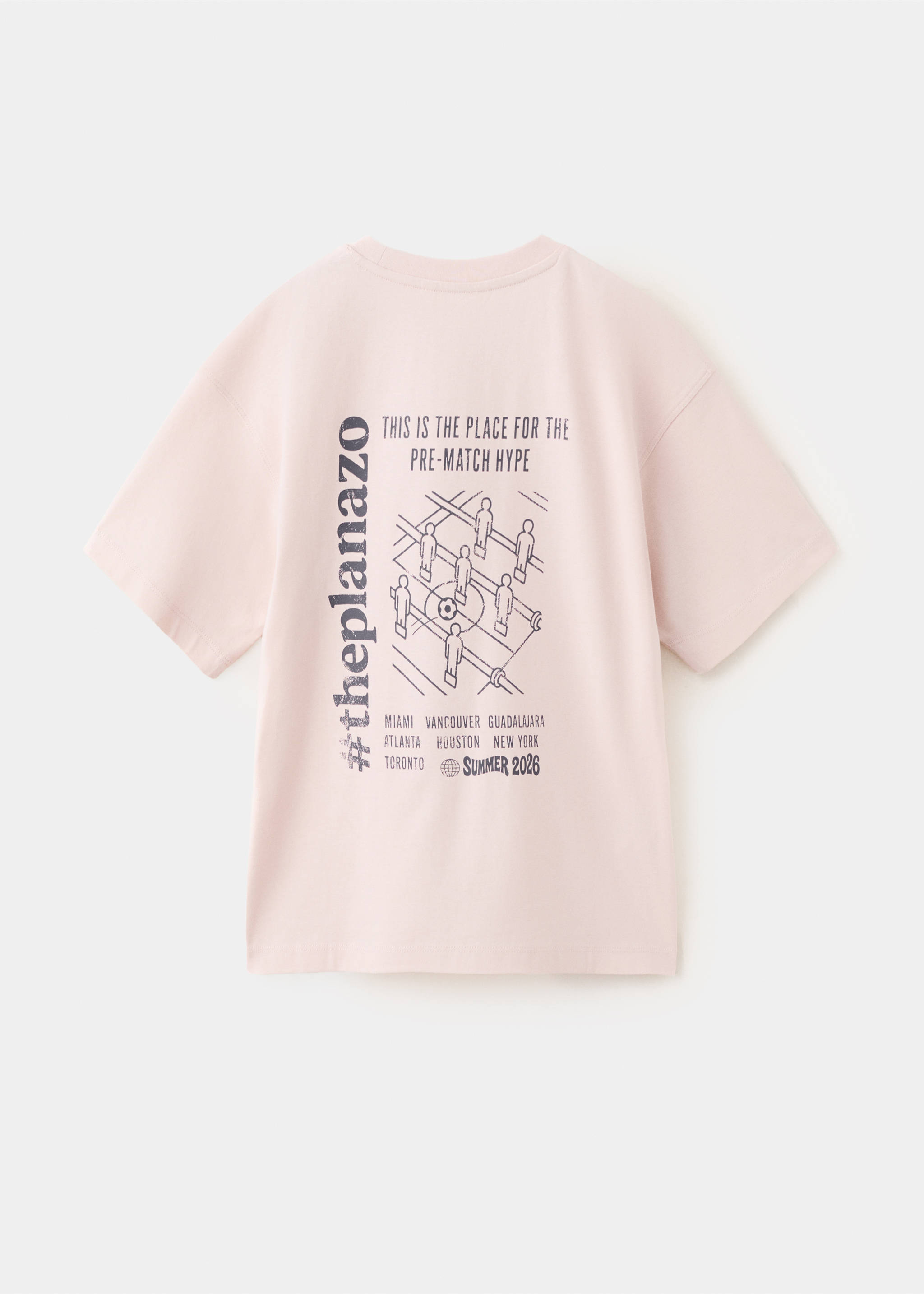 Printed cotton-blend t-shirt - Reverse of the article, Pink. Ref: 37051399-00.