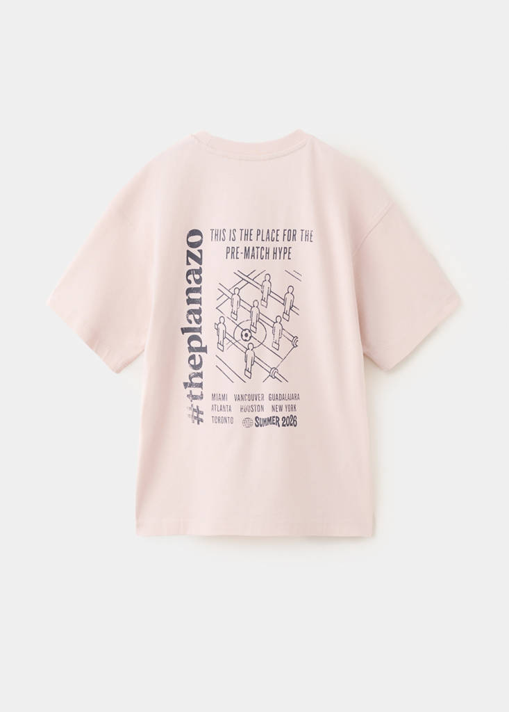 Oversized printed cotton T-shirt — Pink