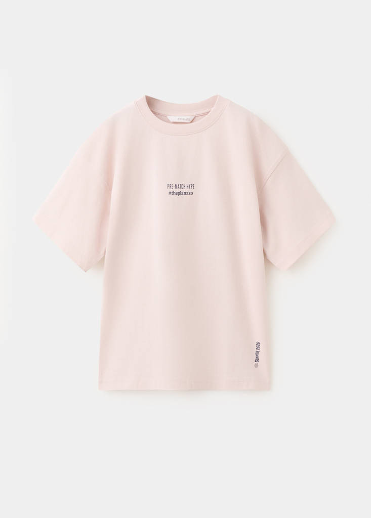 Oversized printed cotton T-shirt — Pink