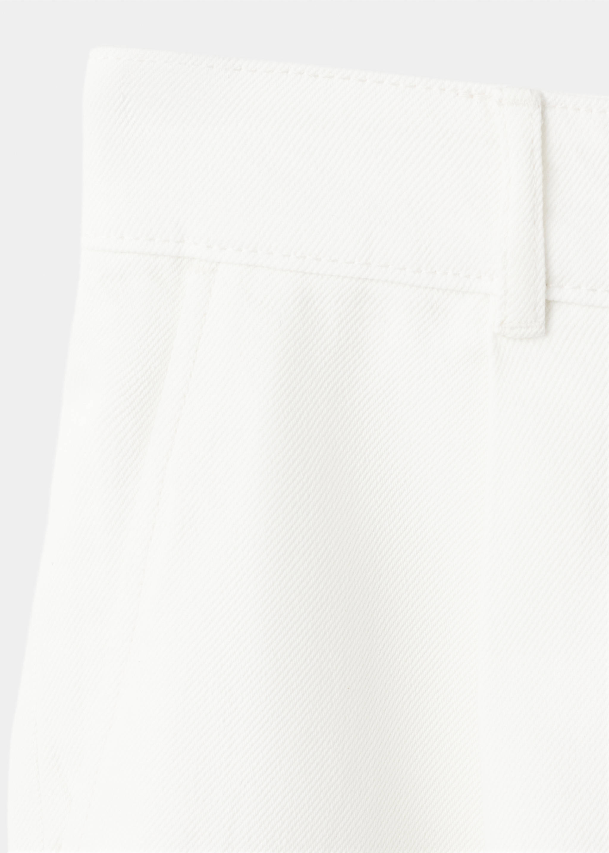 Straight cotton Bermuda shorts - Details of the article 0, Off White. Ref: 37051400-00.