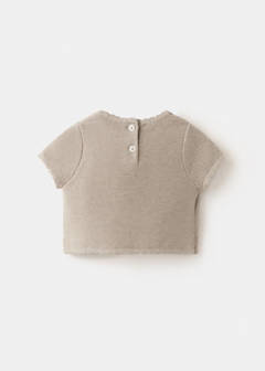 Fine-knit T-shirt — Medium Brown 6