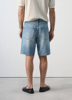 Straight-fit denim bermuda shorts — Medium Blue 3