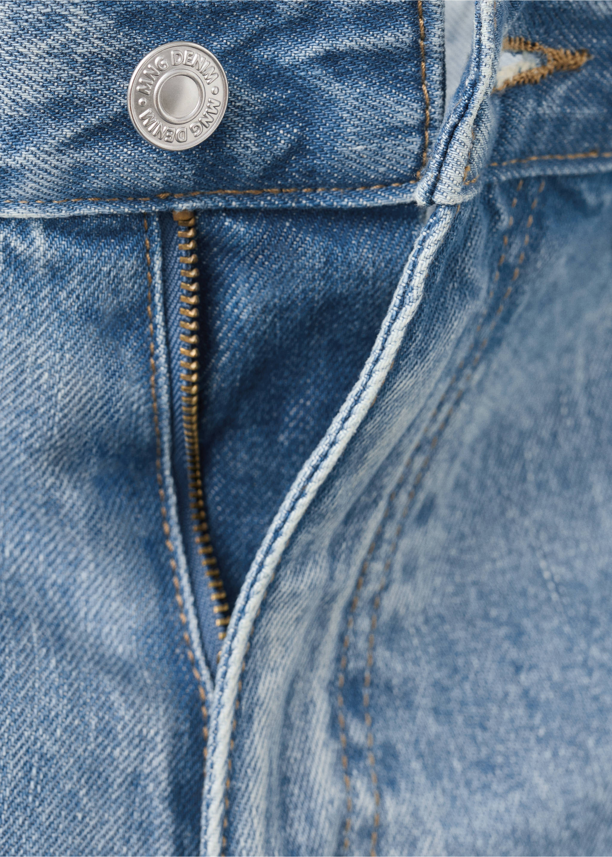 Bermudas vaqueras rectas - Detalle del artículo 8, Azul medio. Ref: 37051405-00.