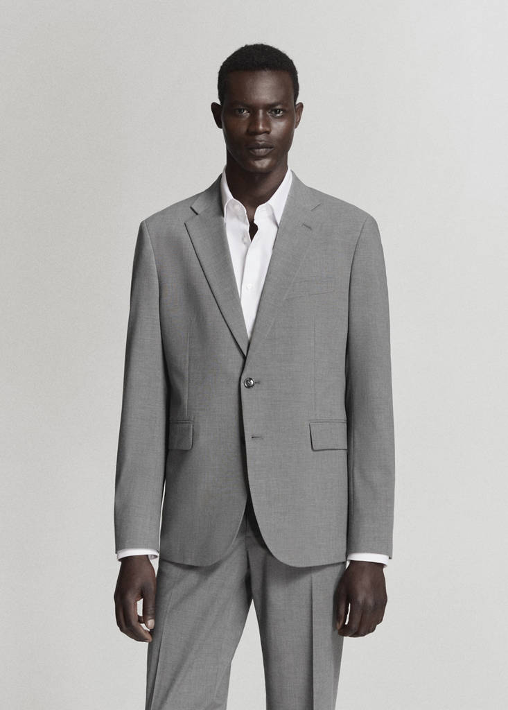 London regular-fit suit jacket — Grey