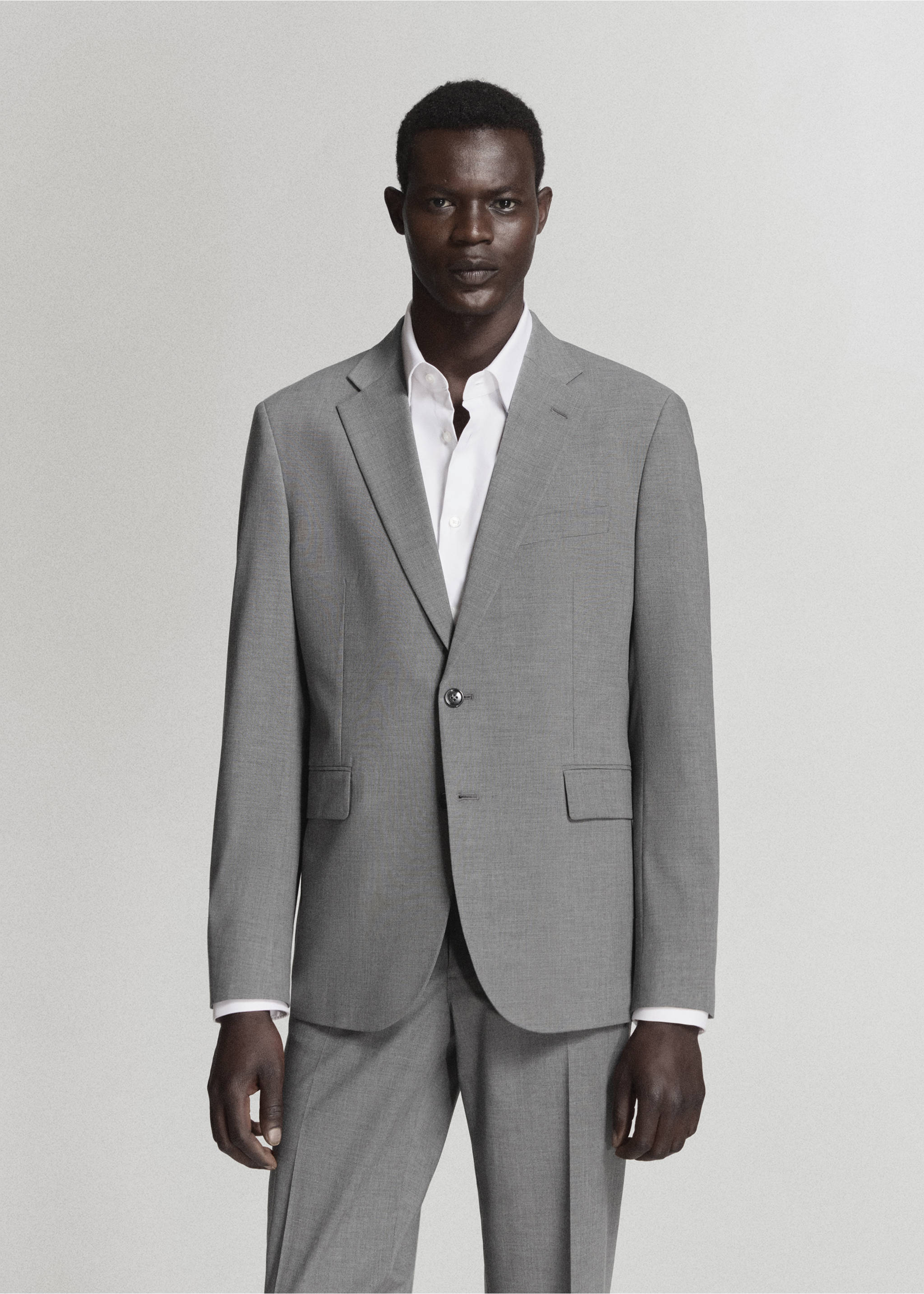 London regular-fit colbert - Middenvlak, Grijs. Ref: 37051407-00.