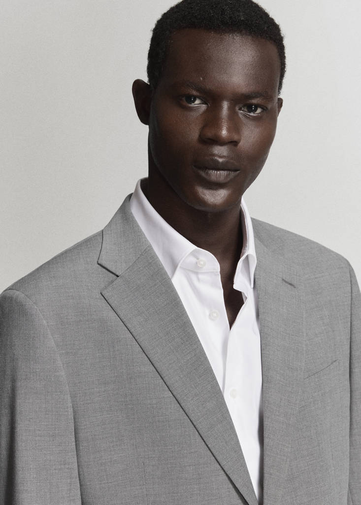 London regular-fit suit jacket — Grey