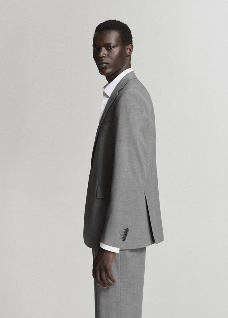 London regular-fit suit jacket — Grey