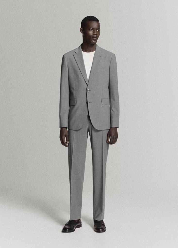 London regular-fit suit jacket — Grey