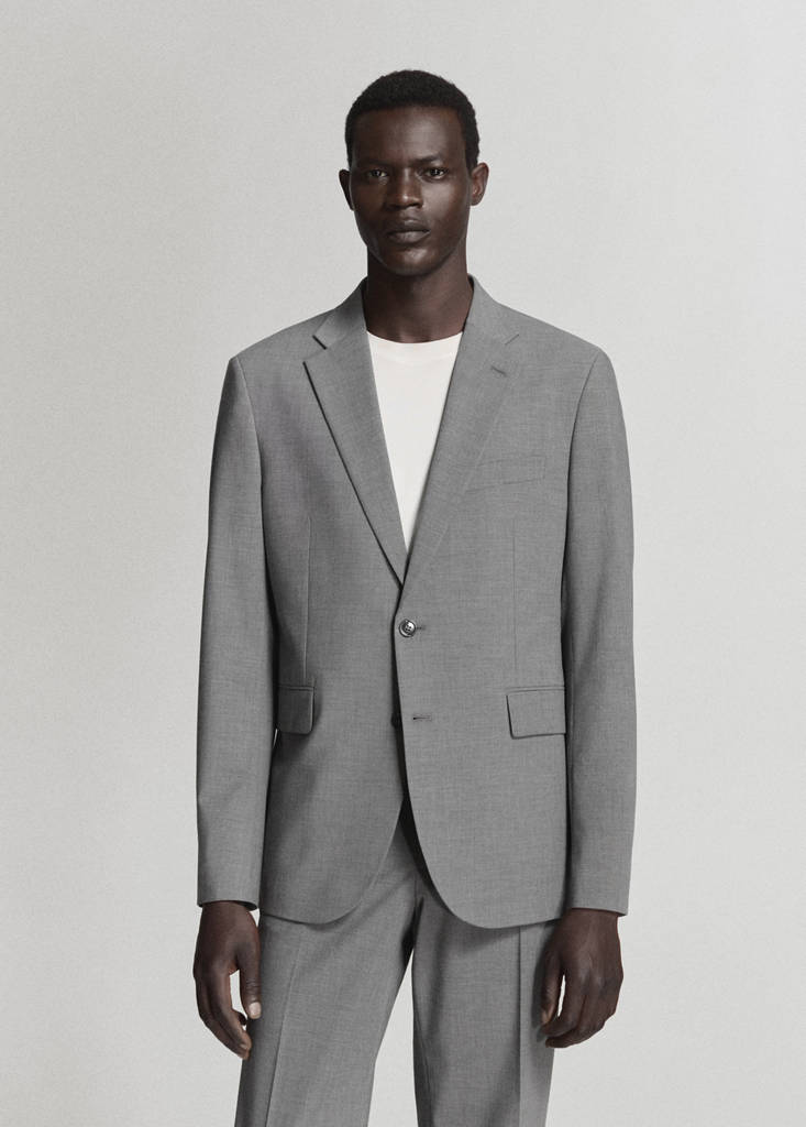 London regular-fit suit jacket — Grey