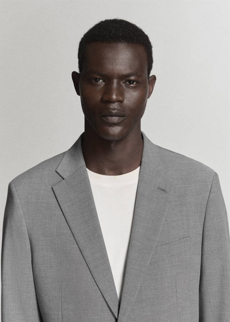 London regular-fit suit jacket — Grey