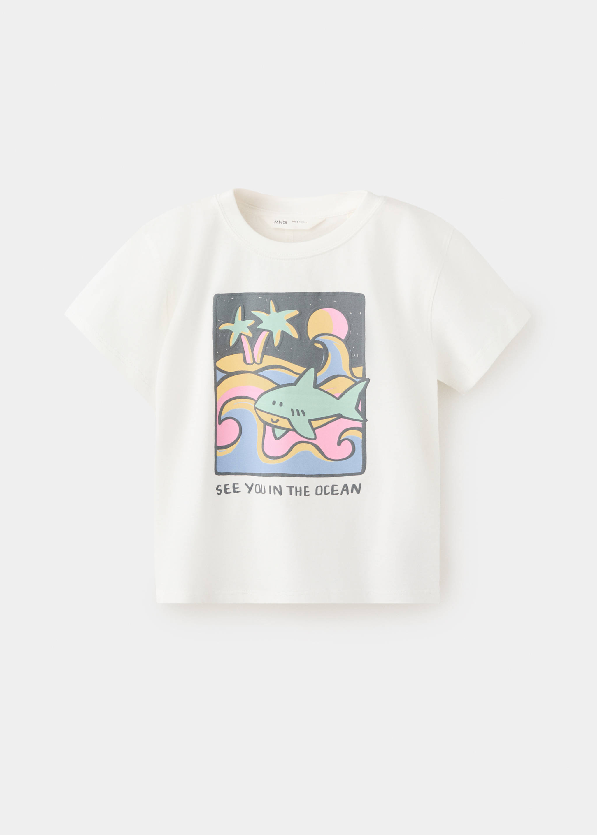 Printed cotton-blend t-shirt - Article without model