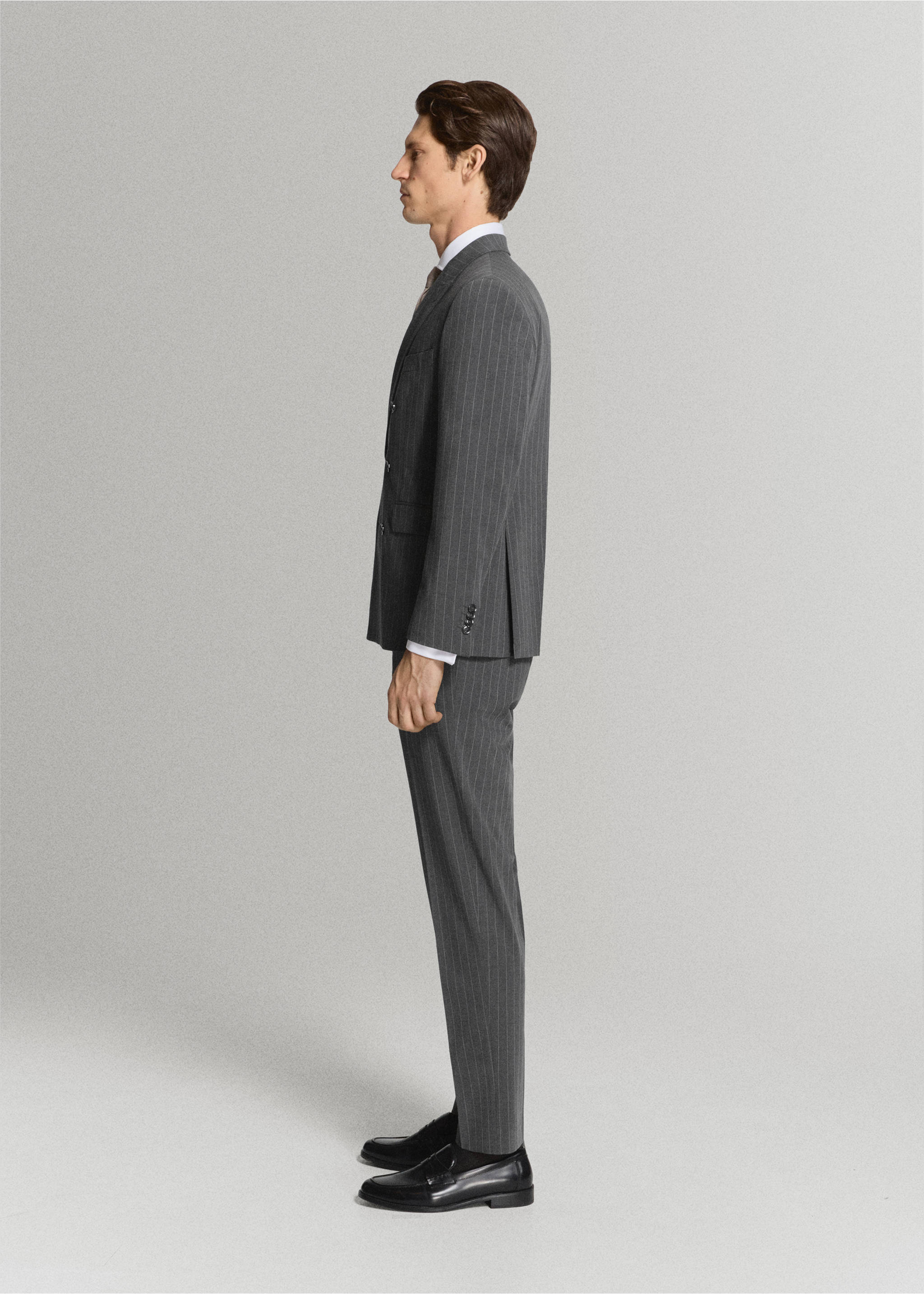 Monaco slim-fit pantalon - Detail van het artikel 2, Grijs. Ref: 37051411-00.