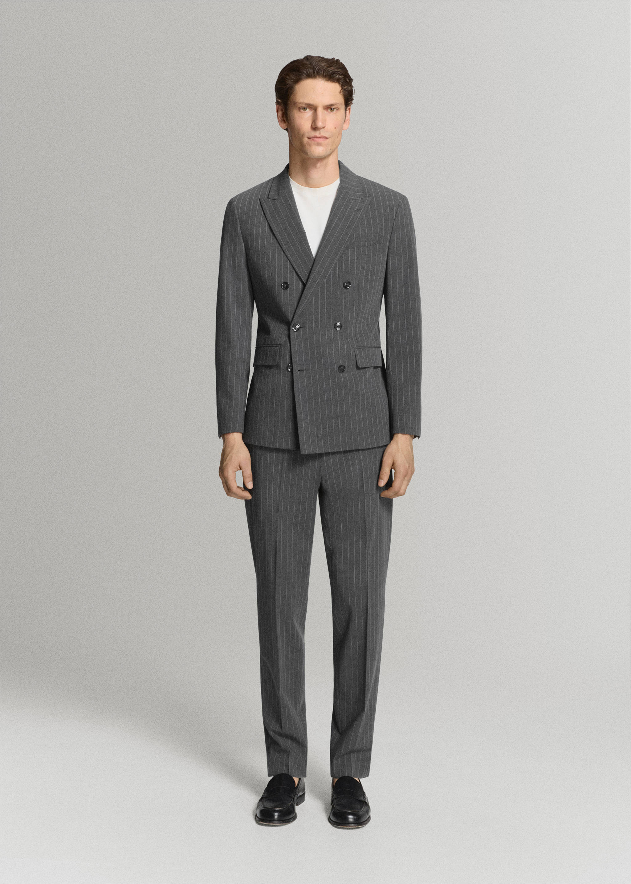 Monaco slim-fit suit pants - General plane, Grey. Ref: 37051411-01.