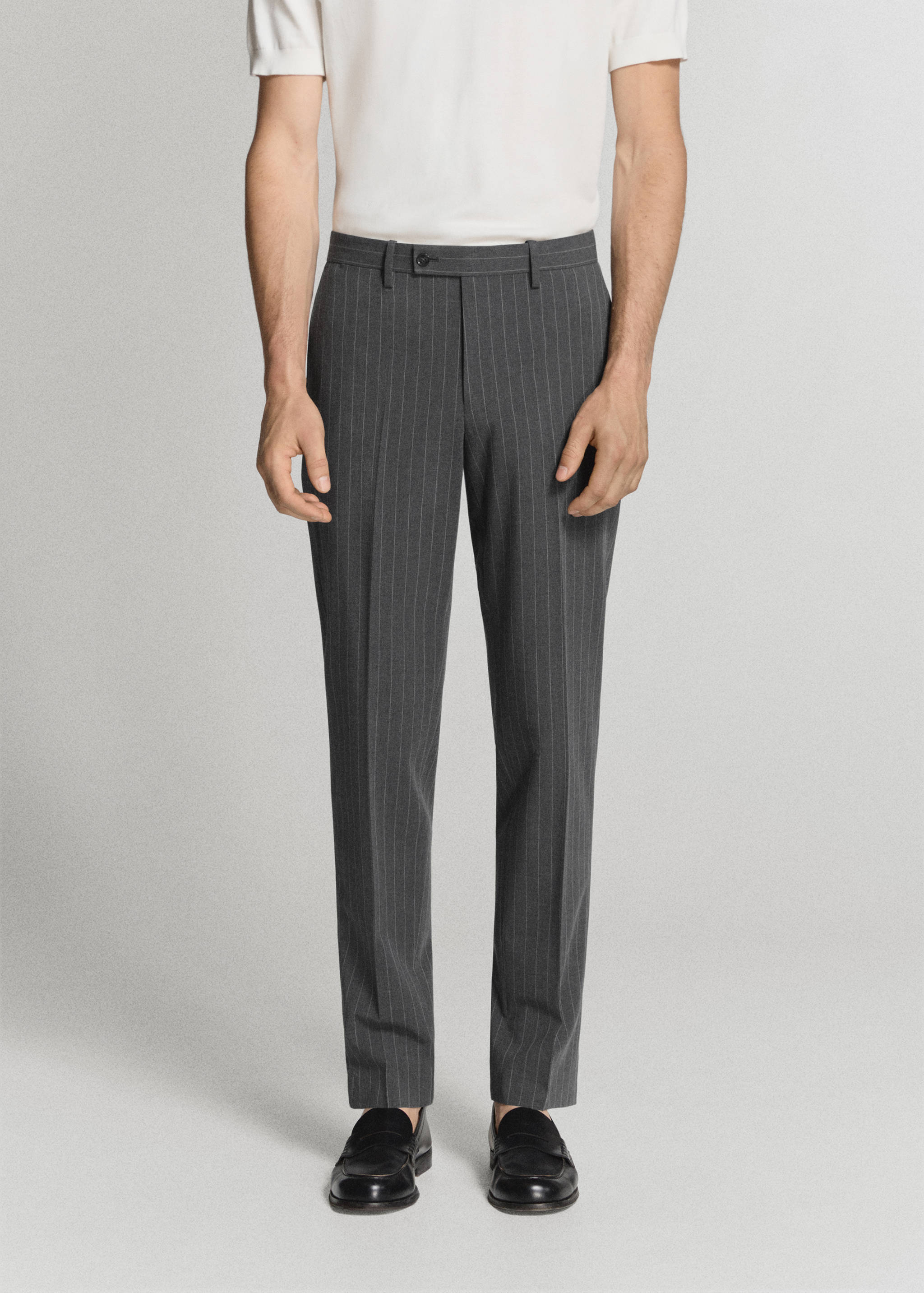 Monaco slim-fit suit trousers - Medium plane