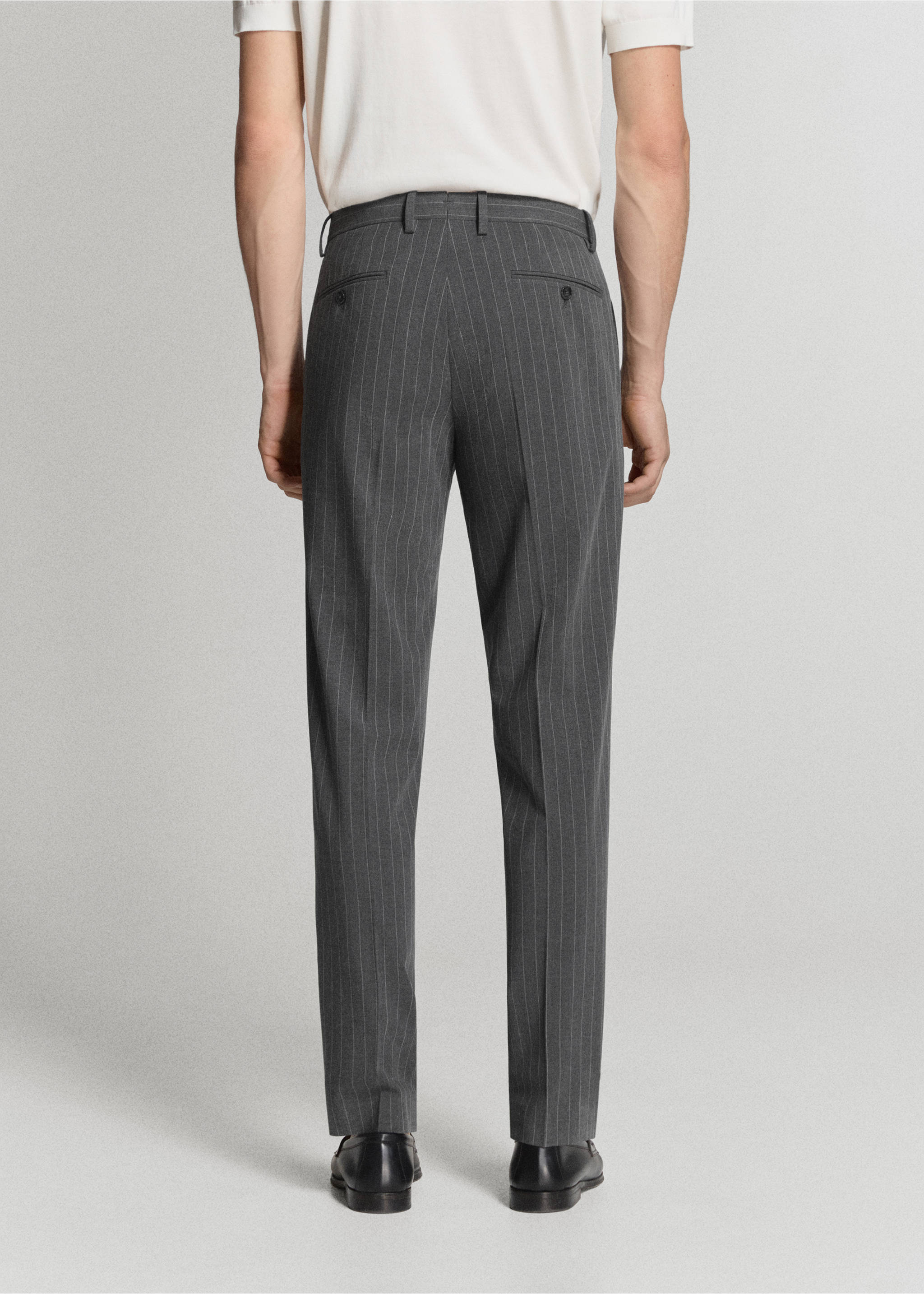 Monaco slim-fit suit pants - Reverse of the article, Grey. Ref: 37051411-01.