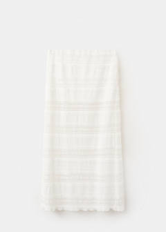 Long lace skirt — White 3