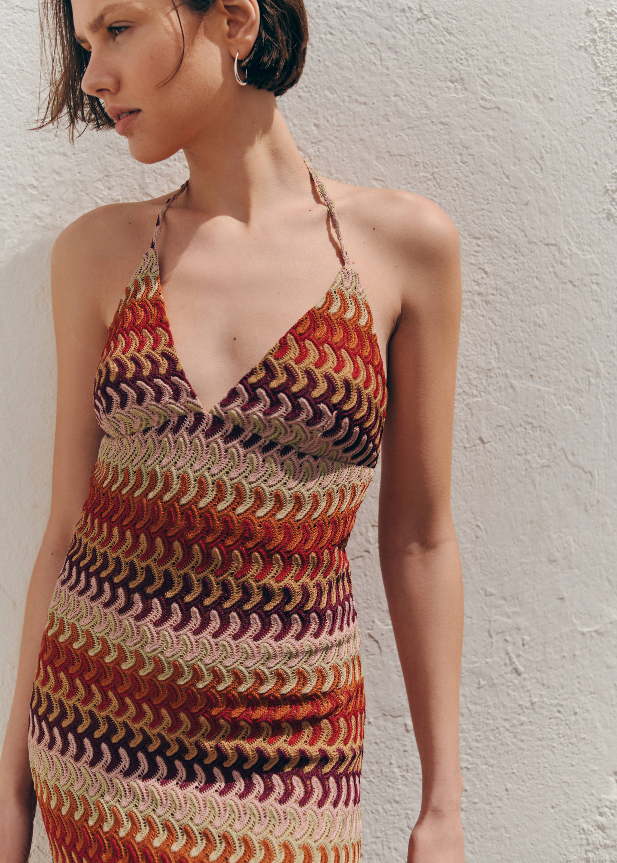 Robe crochet dos nu - Détail de l'article 1, Orange. Ref: 37051413-00.