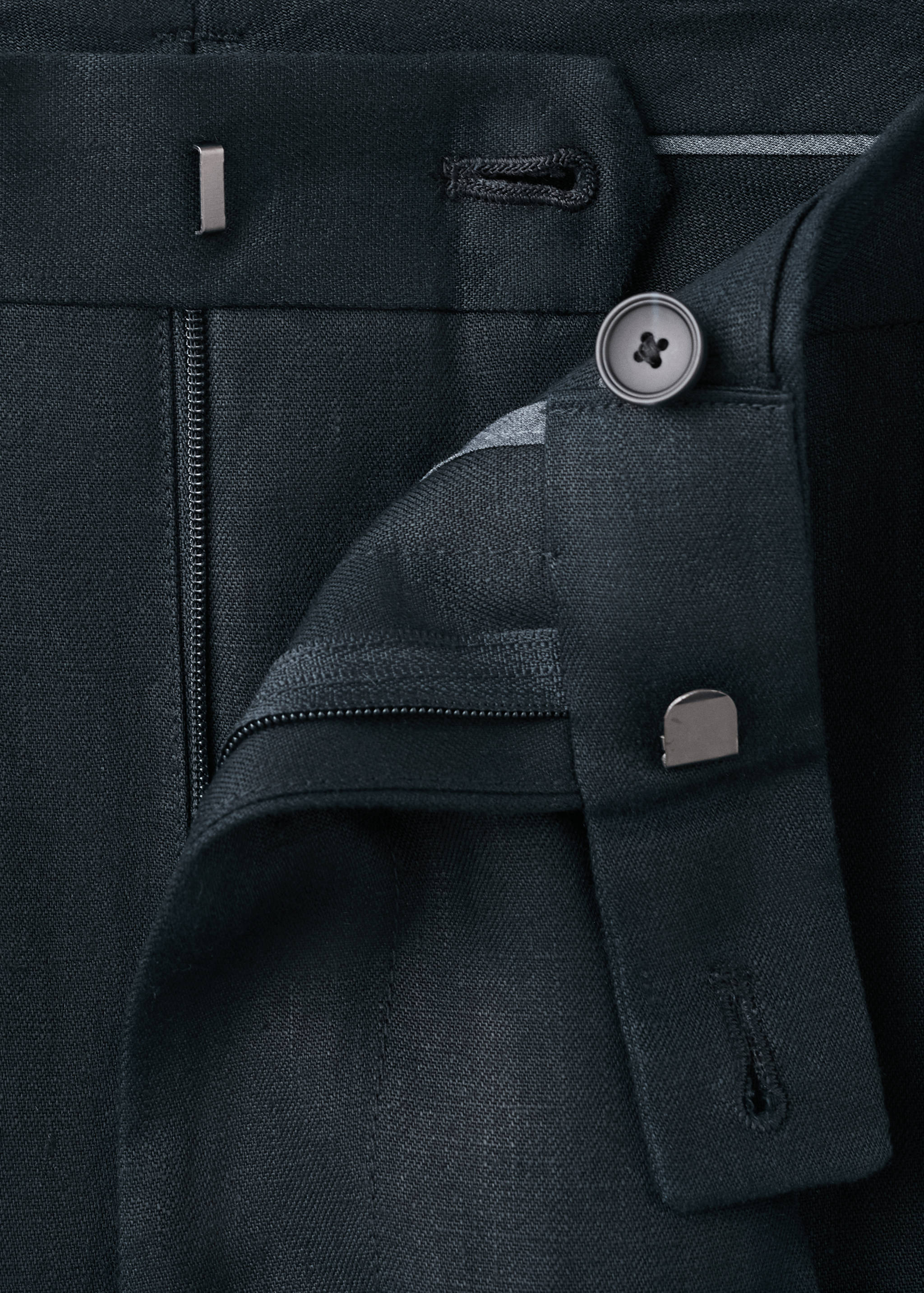 100% linen suit trousers with adjustable straps - Details of the article 8